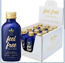 Feel Free Kava Maté 12-Pack 2oz Bottles by Botanic Tonics
