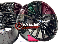 22 Rims Tires Staggered Bmw X5 X6m 5x120mm 10 11 Tripple Gloss Black 5x120mm