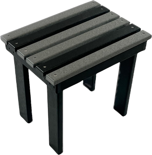 Amish Handcrafted All-Weather Outdoor Side Table - Dark Grey/Black - Picture 1 of 5