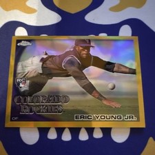 2010 Topps Chrome Eric Young Jr. #171 Gold Refractor Rookie /50 Colorado Rockies