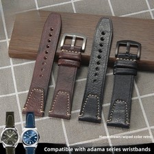 Retro Genuine Leather Watch Strap Soft Quick Release Band 18 20 22mm with Tools