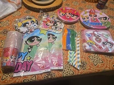 Powerpuff Girls Birthday Party Supplies Decorations Complete Set Plates Banners 