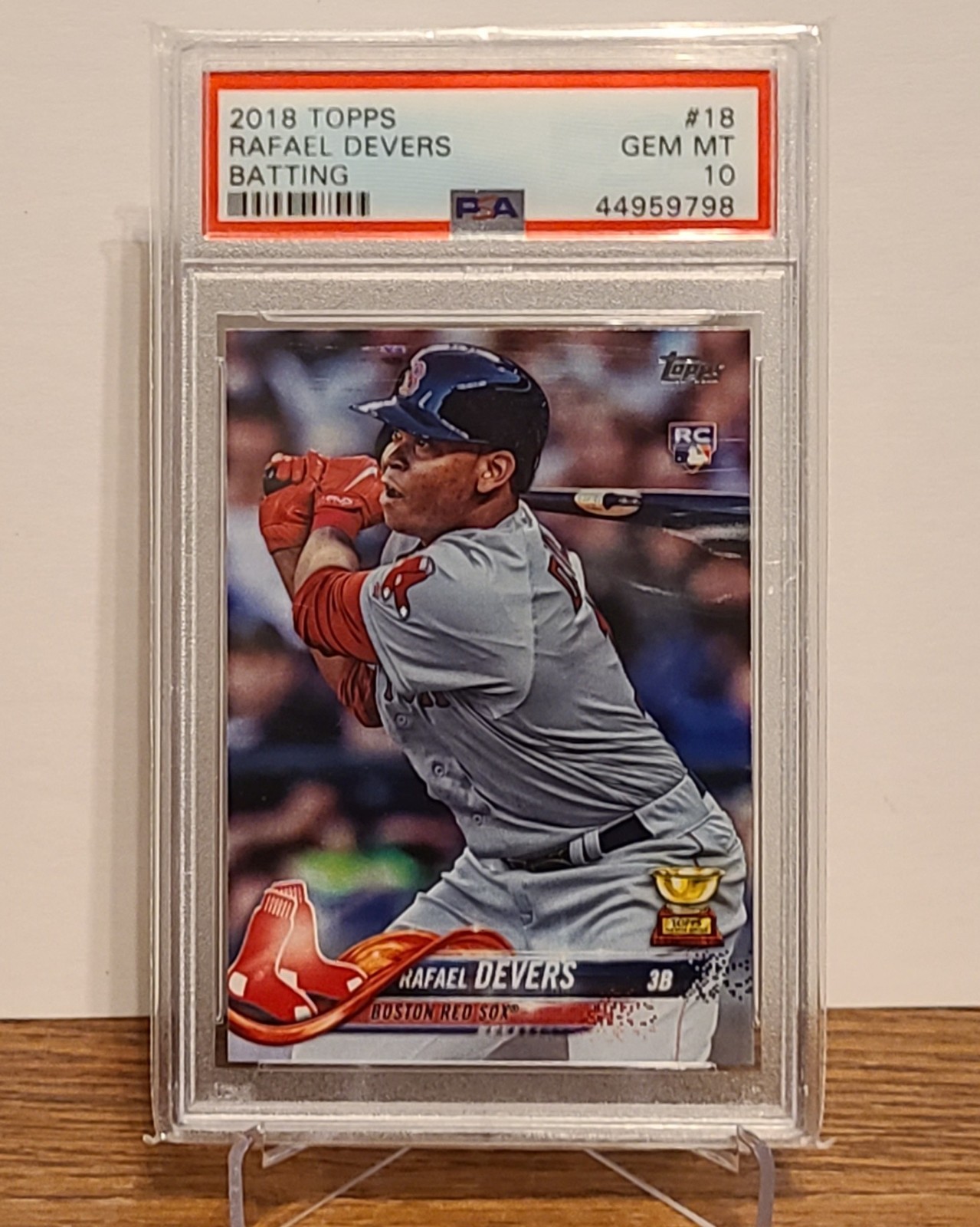 PSA 10 - 2018 Topps - Rafael Devers #18 Batting (RC) Rookie Gem Mint