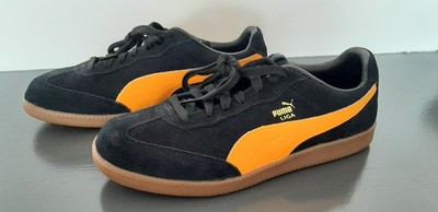 Original Puma Liga Suede Leather Sneaker schwarz gold-orange Gr. 9 / 43 NEU