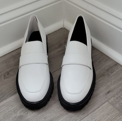 Aerosoles Women's Ronnie Heeled Loafer In White Size 9M NWOB
