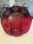 Macbeth Evans American Sweetheart Ruby Red 8" Salad Plate Rare Depression Glass