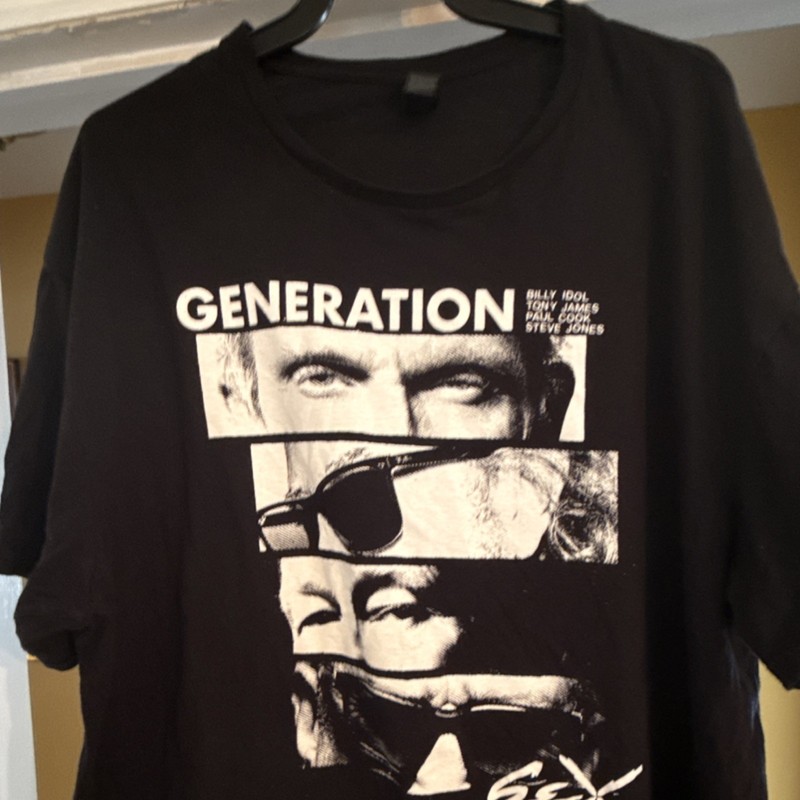 2XL Black Generation Sex T-Shirt. Sex Pistols. Billy Idol. Generation X