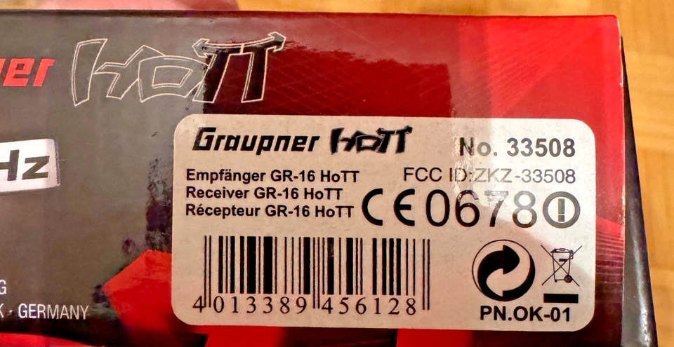 Graupner GR-16 HoTT 2.4 GHz 8-Kanal Empfänger 33508 NEU OVP - Bild 3 von 3