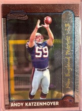 Andy Katzenmoyer 1999 Bowman Rookie Card #179 NE Patriots NFL RC Football. rookie card picture