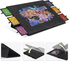2000 Pieces Portable Jigsaw Puzzle Board with 6 Drawers & Trays, Tilting Puzzle 