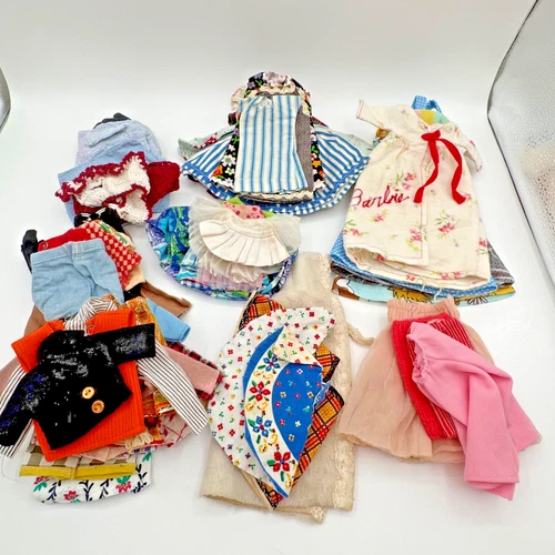 Vintage Large Lot 50+ Pieces of Handmade 60-70s Style Clothes For Barbie