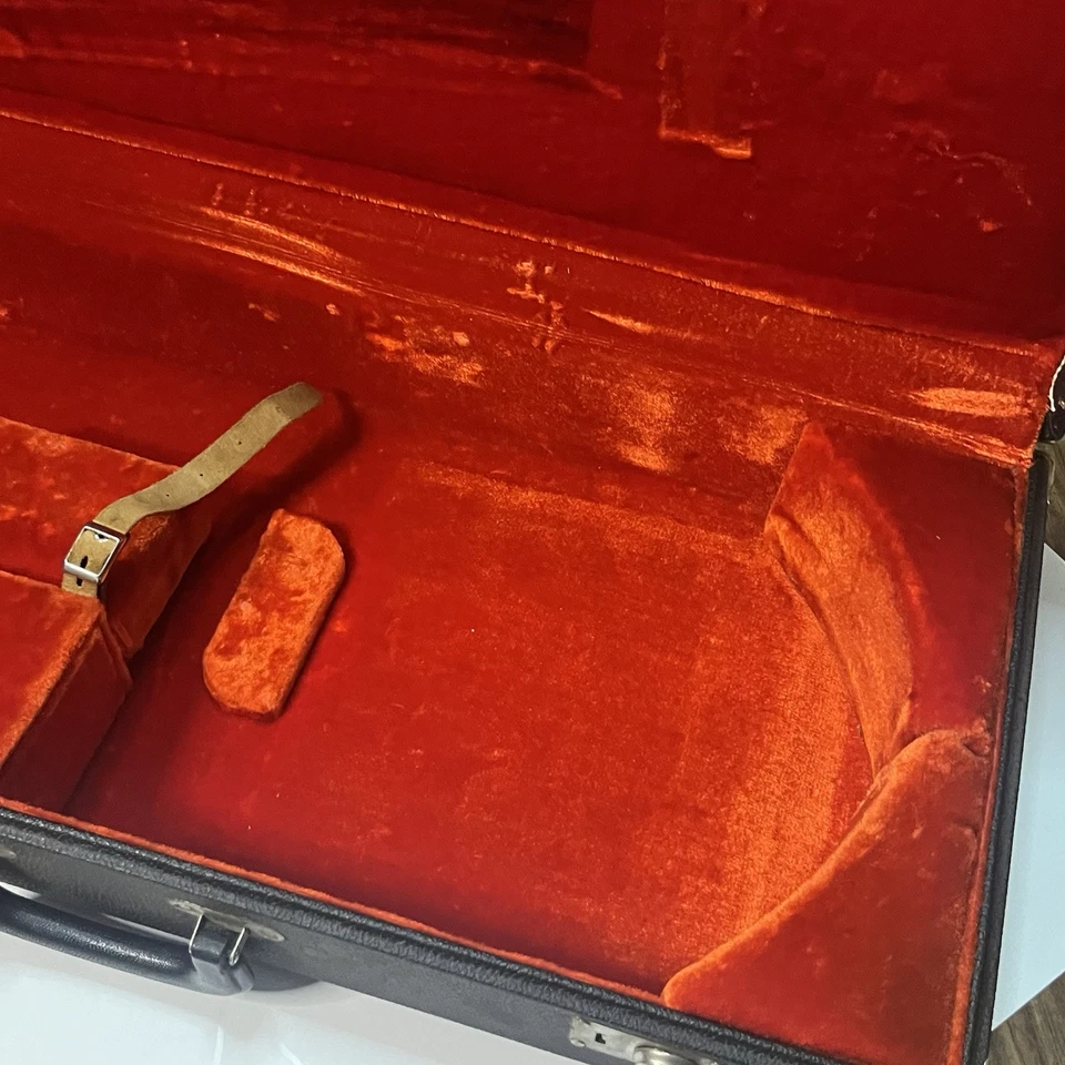 Vintage Fender Mandocaster? Electric Mandolin Case Pre-CBS 60s 70s Black Tolex - Image 3 of 4