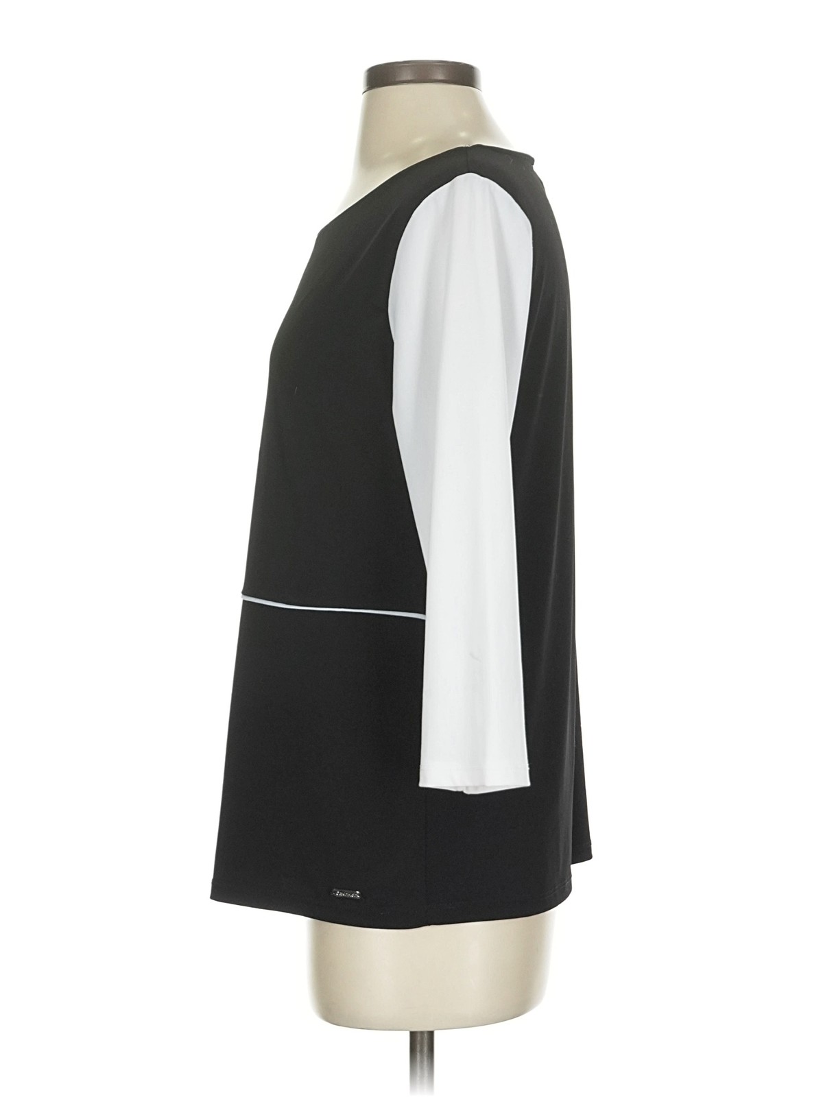 Calvin Klein Women Gray 3/4 Sleeve Top S thumbnail 4