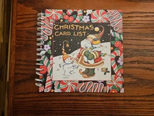 Mary Engelbreit Christmas Card List Spiral Bound Address Book Notebook