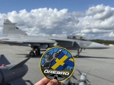 Swedish Air Force Patch JAS 39 Gripen Örebro Airshow Saab Proud Fighter Jet 2025