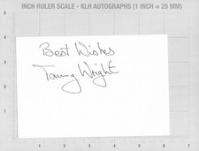 Tommy Wright Signed White Card Everton England Autograph Signature COA