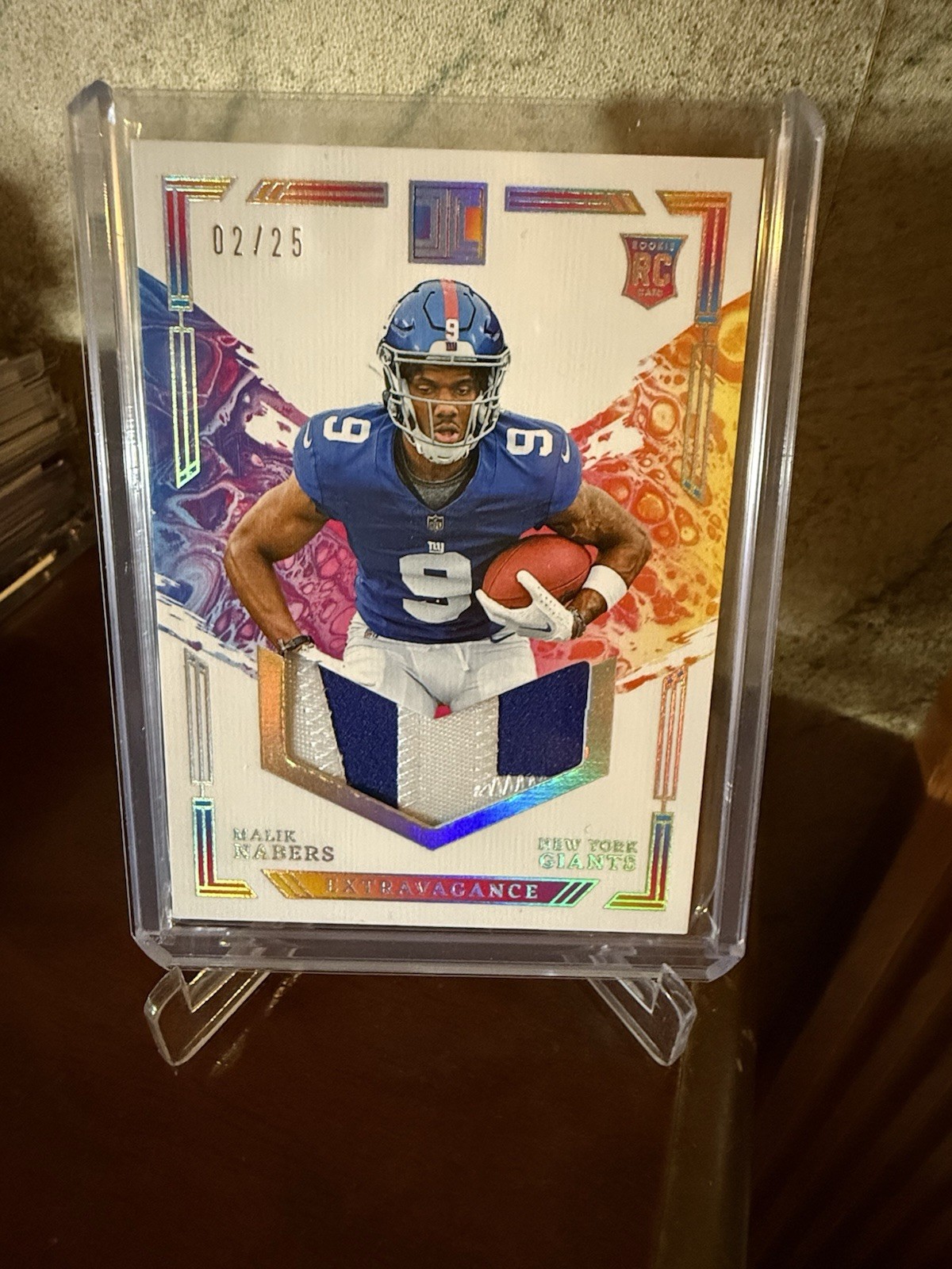 2024 Panini Impeccable Extravagance Malik Nabers No. EP-MNS Rookie Patch /25