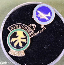 US WW2 Army 17th Airborne Division Glider Sweetheart Lapel Pin Sterling MI1400