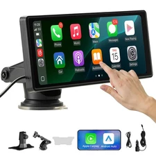Uimoso 10" Portable Car Stereo Radio Touch Screen Carplay WIFI GPS Voice Control