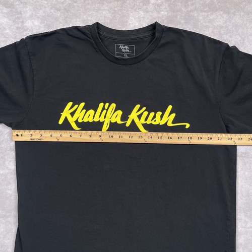 KHALIFA KUSH T-Shirt Herren XL schwarz gelb Wiz Khalifa KK Logo Schriftzug - Bild 11 von 12