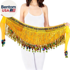 Women'S Belly Dance Hip Scarf Performance Outfits Skirt Festival Clothing