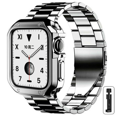 Stainless Steel Strap + Case for Apple Watch Seriess 11 10 9 8 7 6 5 4 3 SE Band
