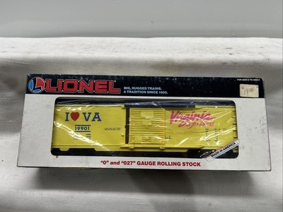 Lionel 6-19901 O Gauge I Love Virginia Boxcar New Old Stock In Original Box 