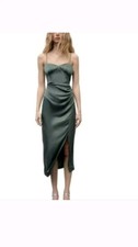 Vestido estilo corsé verde oliva ZARA talla M #33