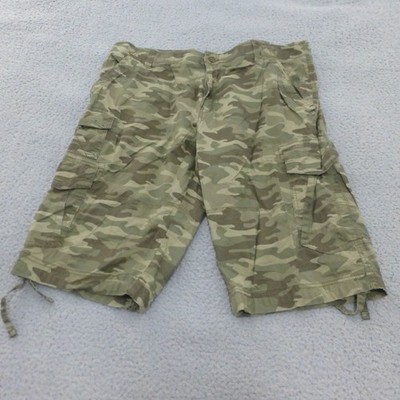 Plugg Shorts Mens 42 Cargo Camo Green Outdoor Pockets Flex