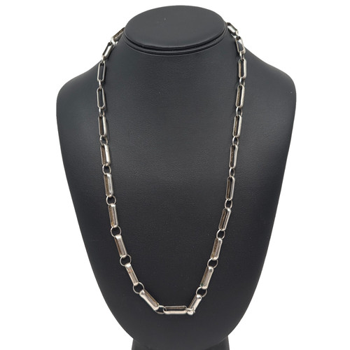 Navajo Native American Handmade Paperclip Style Necklace 25" 4.3mm