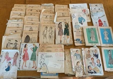 Vtg Sewing Pattern Lot 40 1950s Simplicity Butterick Marian Martin Advance Used