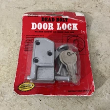 Vtg Nos GUARD SECURITY DEADBOLT DOOR LOCK for SLIDING GLASS DOOR No. 1253 New 