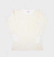 Vintage Duofold Shirt Mens 36 Small Two Base Layer Wool Blend Crewneck Made USA