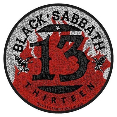 Black Sabbath Patch Rund · Thirteen 13 · Band Aufnäher · Offizieller Merch