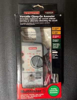 NOS Vintage Craftsman Clamp On Ammeter Multitester 82024 Brand New AC/DC Rare!