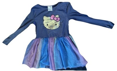 Hello Kitty Long Sleeve Sequin Dress Size 6X