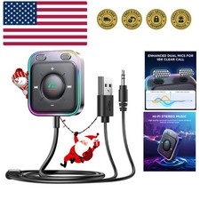 Bluetooth 5.4 AUX Car Adapter 2025 Upgrade Stronger Dual Mics Noise Cancel...