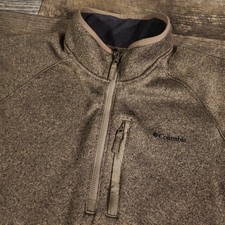 Columbia 1/4 Zip Pullover Sweatshirt Men's XL Heather Green Fleece