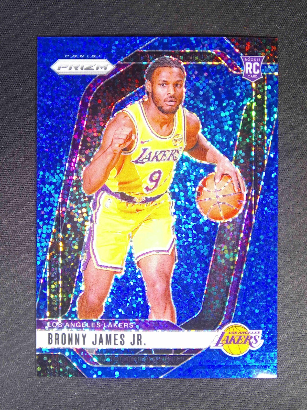 2024-25 Panini Prizm Bronny James Jr. #243 RC Rookie Blue Sparkle /144