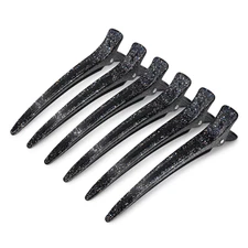 Extended Sectioning Hair Clips W/Built-In Silicone Band, 4.8" No-Crease Non-Slip