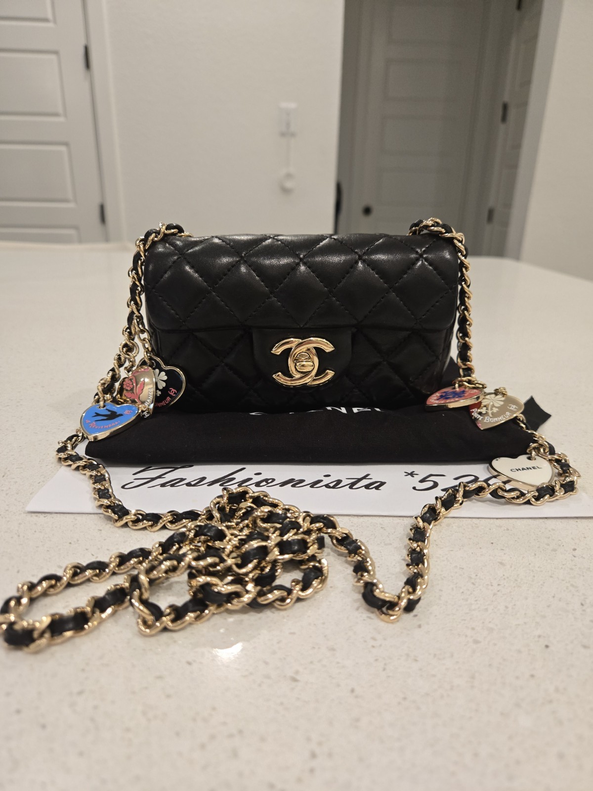 CHANEL Black Micro Mini Rectangular Classic Flap … - image 2