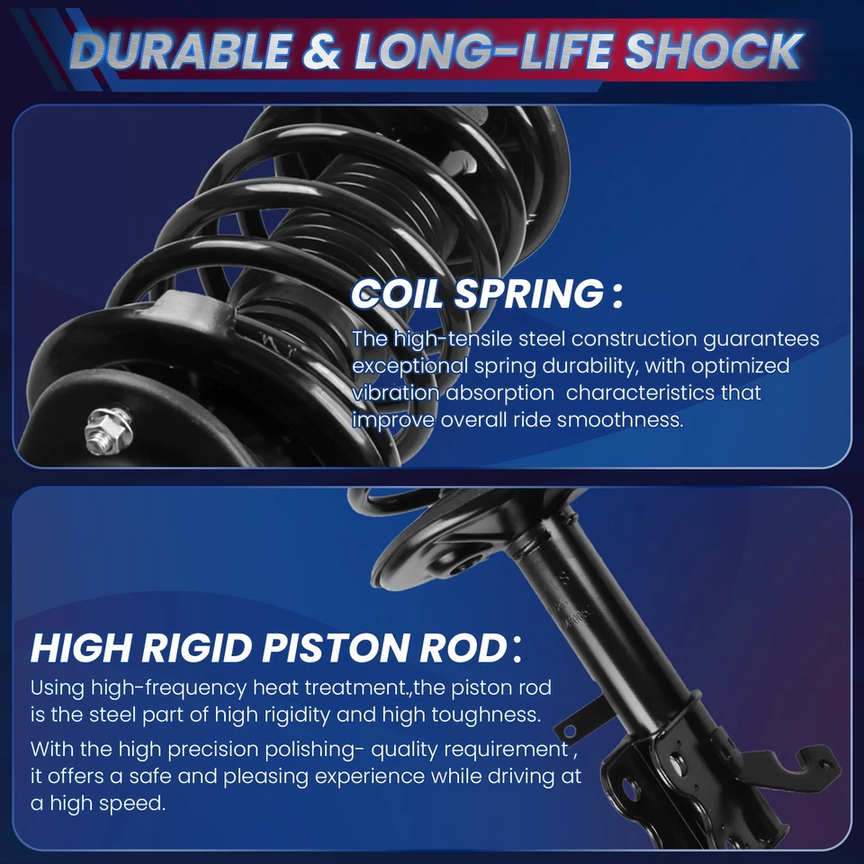 Struts Shock Absorbers Kit For 1997-01 Toyota Camry 1999-03 Solara - Image 3 of 4
