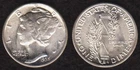 1935 MERCURY DIME BU FRESH FROM ORIGINAL ROLL  ---  UKEY