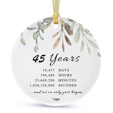 45th Anniversary Wedding Ornament 2025 Hanging for Couple,45 Years as Mr and ...