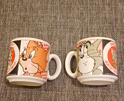 Vintage Tom & Jerry 1994 Turner Entertainment Co. Keramiktassen bemalt