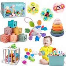 Plunack 6 in 1 Montessori Baby Toys for 6-12 Months   Medium, Colourful
