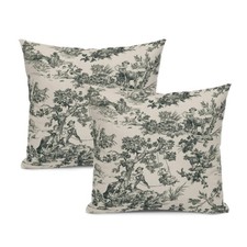 Sara Black Toile Pillow Covers French Country Throw Pillows Vintage French Co...