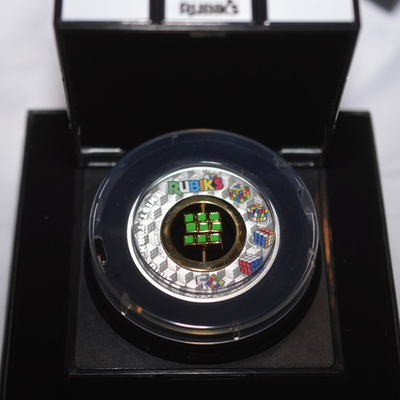 #ad Rubik#x27;s Cube 2024 50th Anniversary 2oz .9999 Silver Colored $2 Coin Free Silver $432.18
