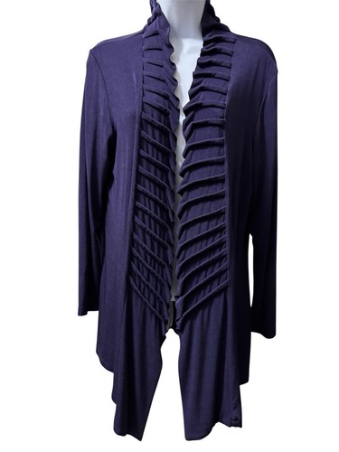 Travelers by Chico’s Langarm-Slinky-Top ohne Verschluss lila Größe 2/Large/12