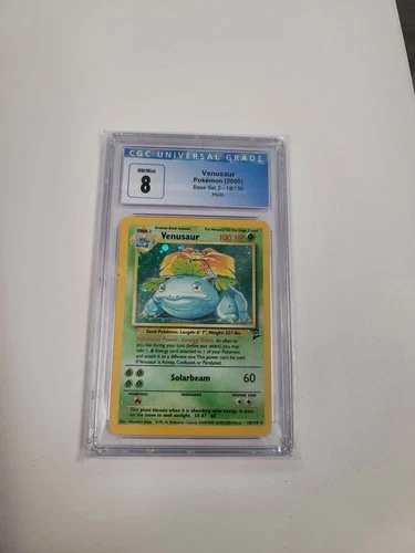 Venusaur Base Set 2 Holo Pokemon 18/130 CGC 8 Mint